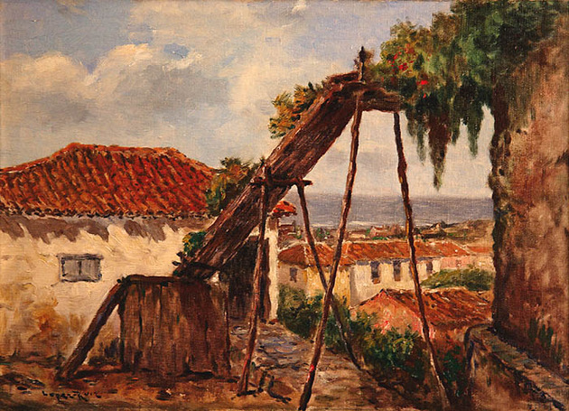 Molino de la Hacienda de los Principes. Manuel López Ruiz. óleo sobre lienzo