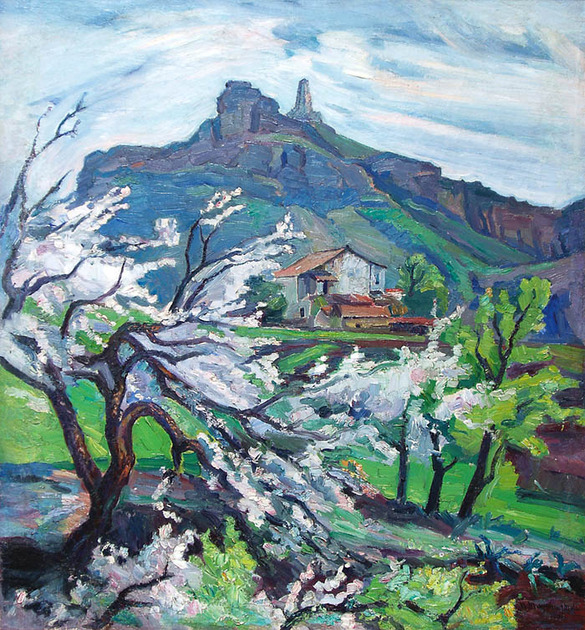 Almendros de Tejeda. Nicolás Massieu Matos, 1948. óleo sobre lienzo. Casa de Colón