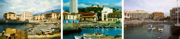 Transformación del entorno del muelle del Puerto de la Cruz en los últimos sesenta años.